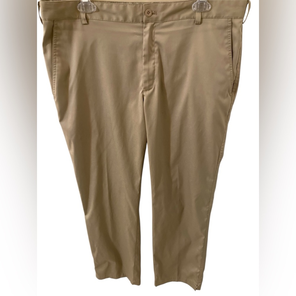 Nike Golf Flat Front Tech Pant 472532 Stretch Dri-Fit Performance Khaki 36x32